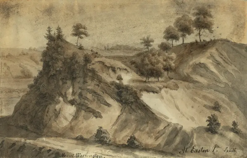 Mount Washington bei Easton, Pennsylvania, von Süden von Augustus Köllner