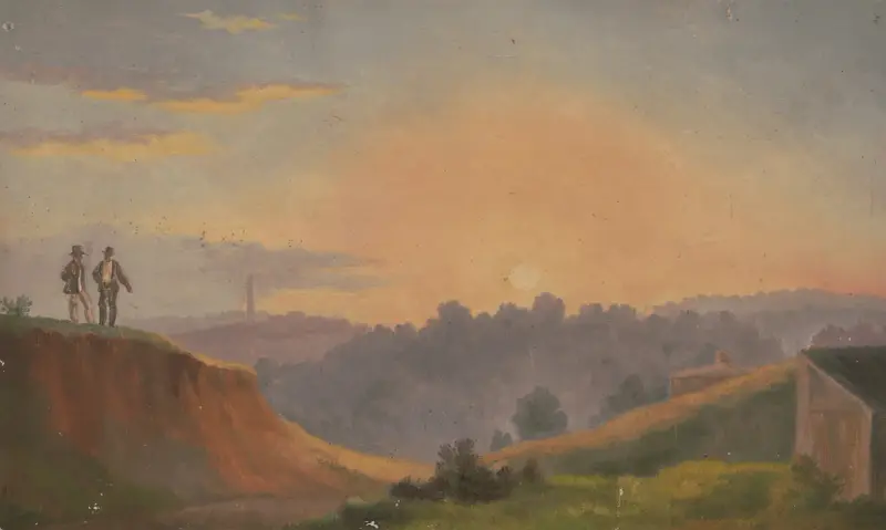 Nära East Park, 27:e och Brown Street, Philadelphia 1871 av Augustus Köllner