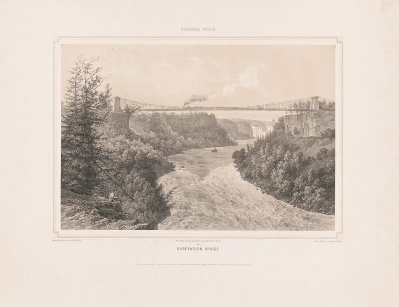 Niagarafälle. Hängebro von Augustus Köllner