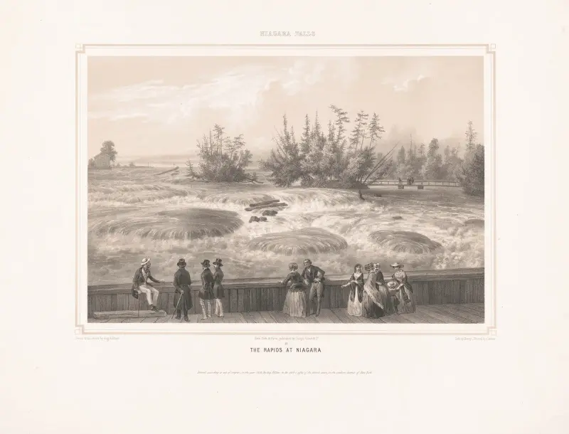 Niagara Falls. The rapids at Niagara av Augustus Köllner
