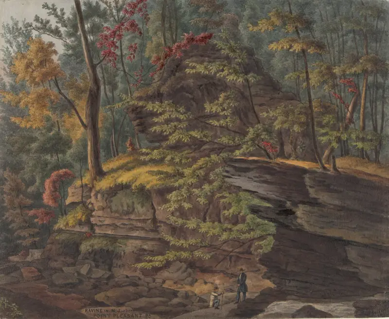 Schlucht in New Jersey oberhalb von Point Pleasant von Augustus Köllner