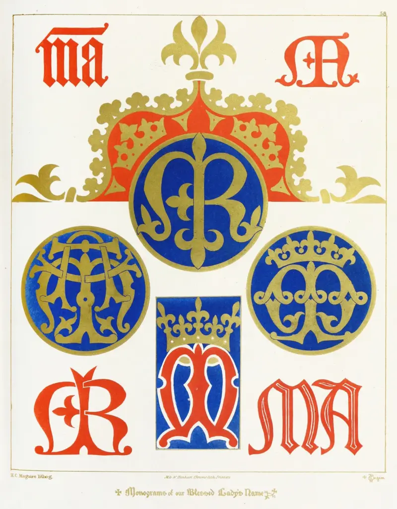 Osiem monogramów Imienia Najświętszej Maryi Panny, Augustus Pugin