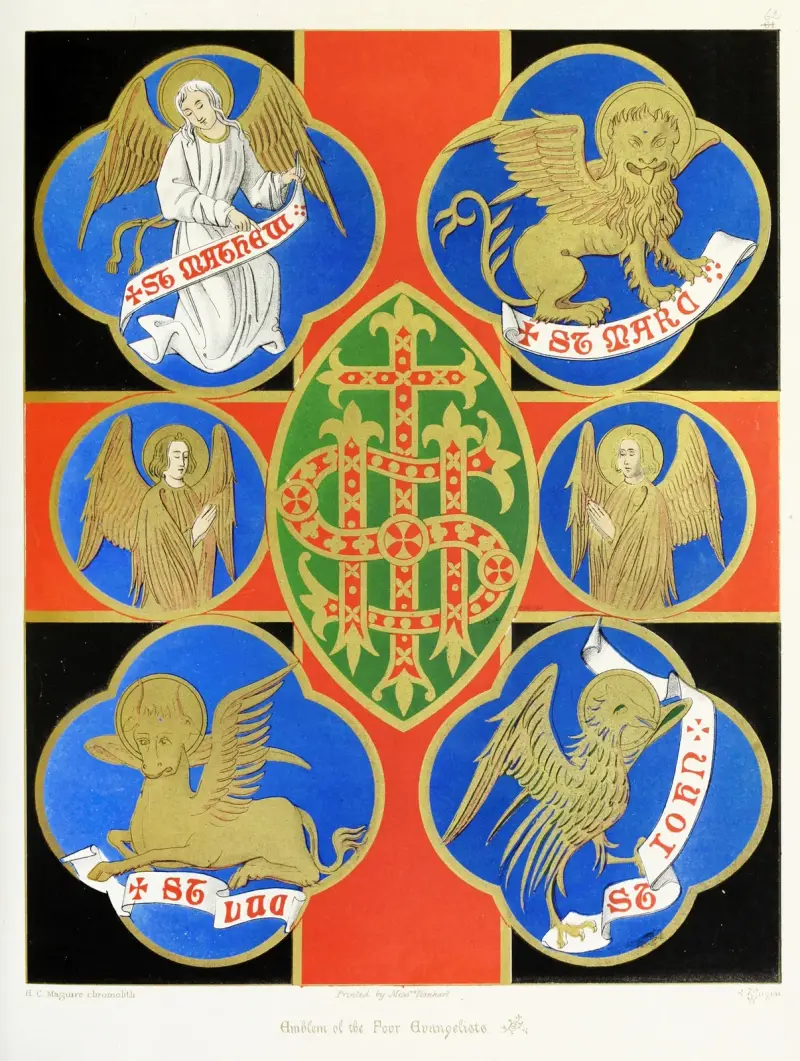 De fyra evangelisternas emblem av Augustus Pugin
