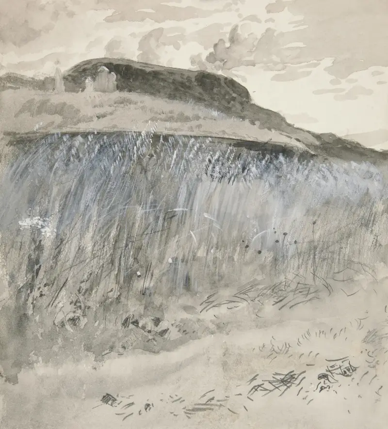 Landscape – Fields av Edwin Austin Abbey