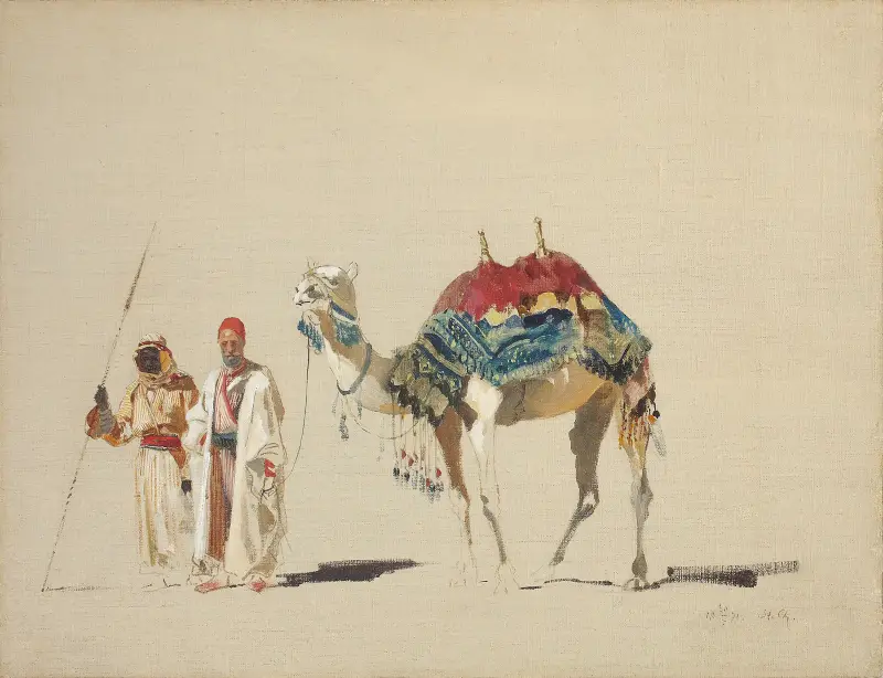 Sultan’s white camel, sketch av Stanisław Chlebowski