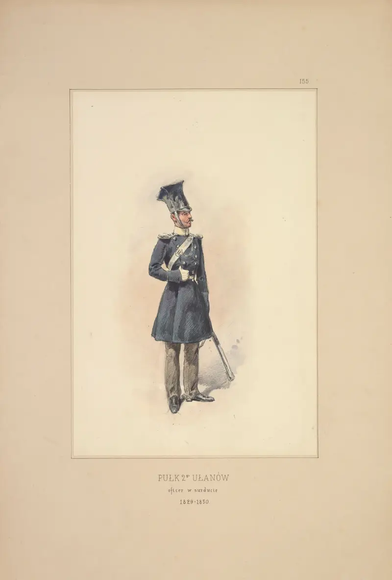 2:a ulanregementet, officer i bonjour 1829–1830 av Bronisław Gembarzewski