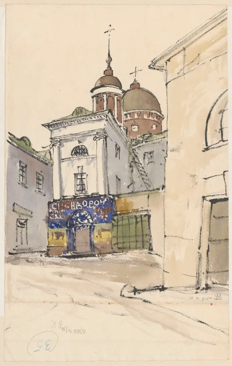 Fragment av en rysk stad av Stanisław Noakowski