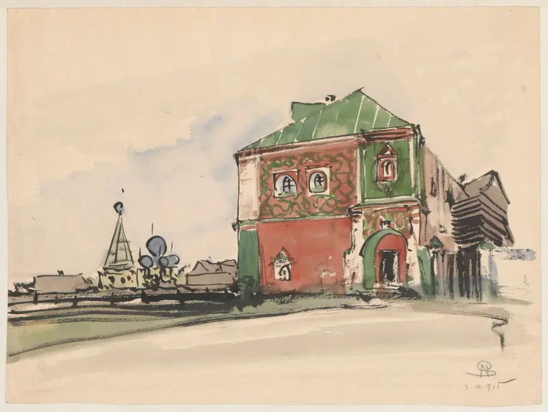 House decorated with polychrome av Stanisław Noakowski