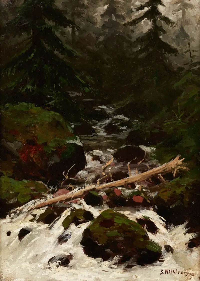 Stream in the Forest av Stanisław Witkiewicz