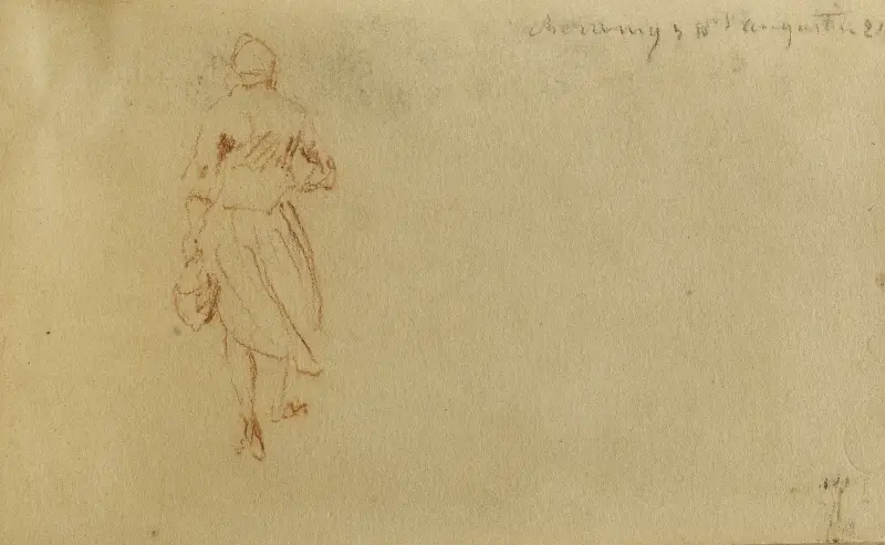 Studie av en gående kvinna bakifrån av Jean-Baptiste Carpeaux