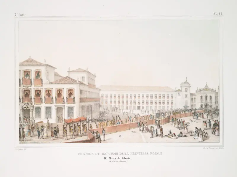 Orszak chrzcielny księżniczki królewskiej Dony Marii de Glorii w Rio de Janeiro, Jean Baptiste Debret