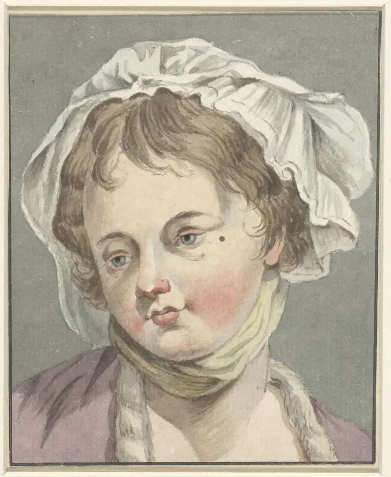 Flickhuvud av Jean-Baptiste Greuze