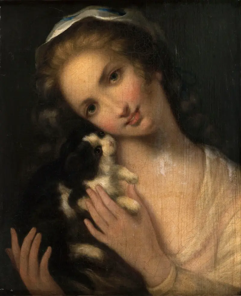 Mädchen mit Katze von Jean-Baptiste Greuze