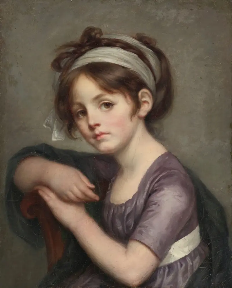 Porträtt av en ung flicka av Jean-Baptiste Greuze