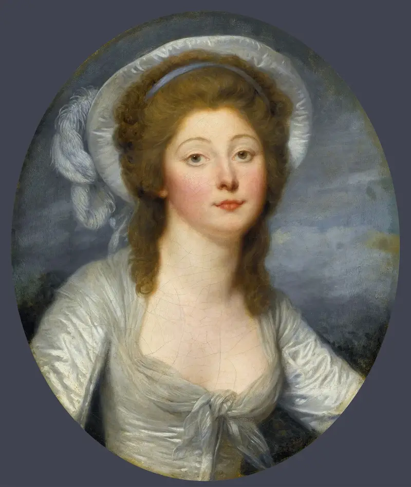 Porträtt av en ung kvinna, kallad Mademoiselle Montredon av Jean-Baptiste Greuze