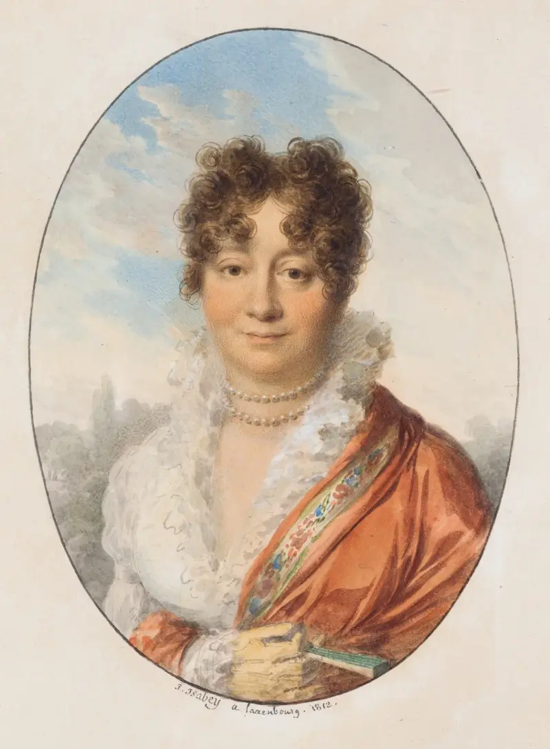 Porträtt av grevinnan Marie Ulrika Lažanská av Jean-Baptiste Isabey