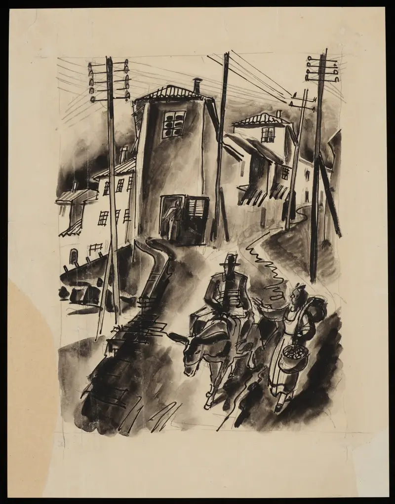 Gasse in Tarnów, 1937 – Nr. 1 von Edmund Bartłomiejczyk