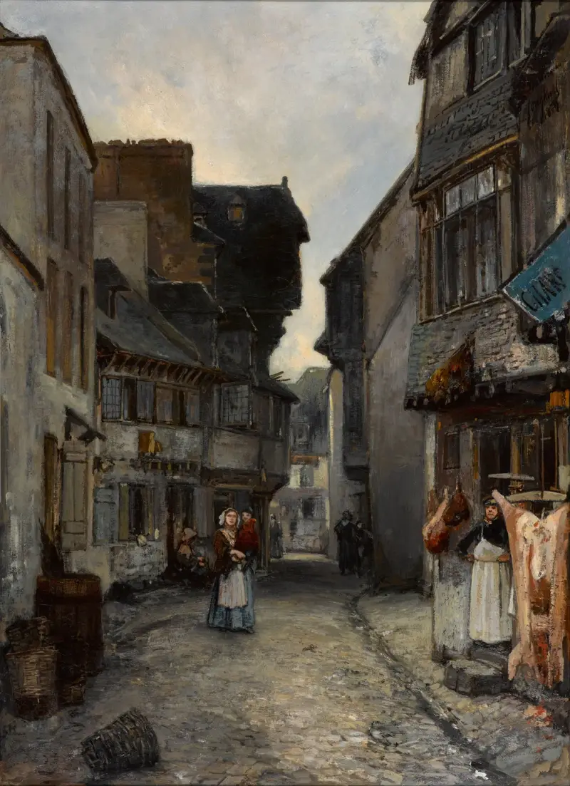 A street in Landerneau av Johan Barthold Jongkind