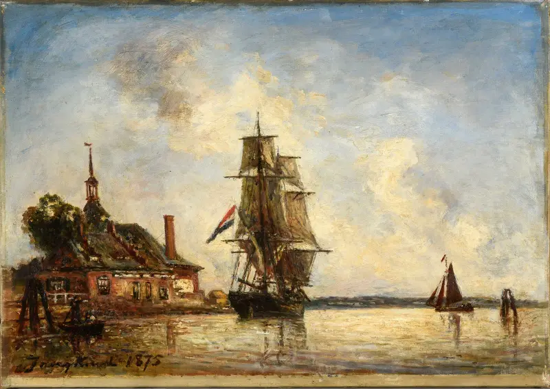 Kanal in Holland, 1875 von Johan Barthold Jongkind