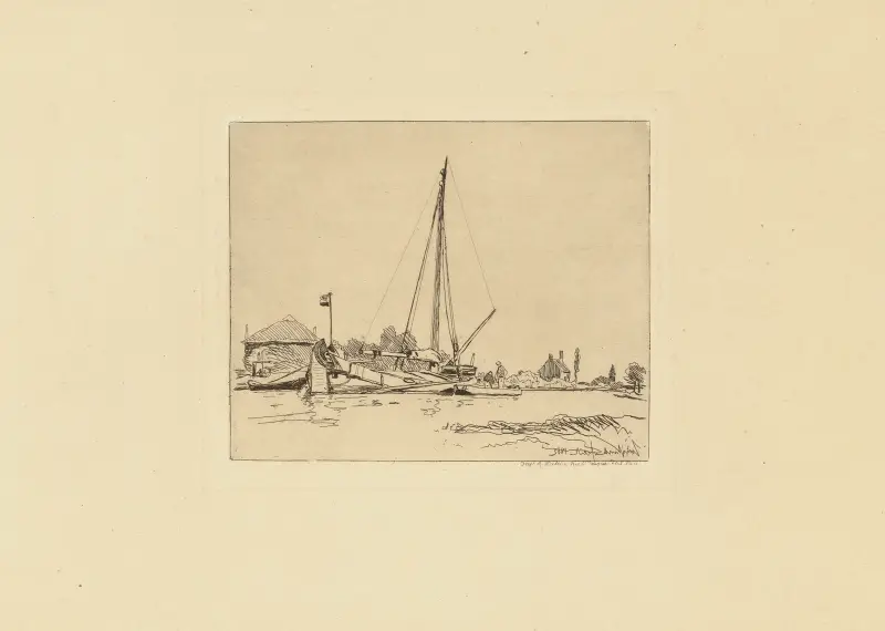 Zacumowana łódź, Johan Barthold Jongkind