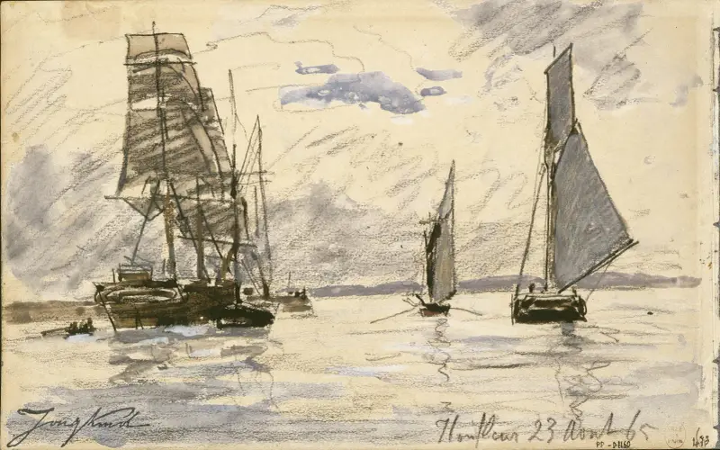 Port de Honfleur av Johan Barthold Jongkind