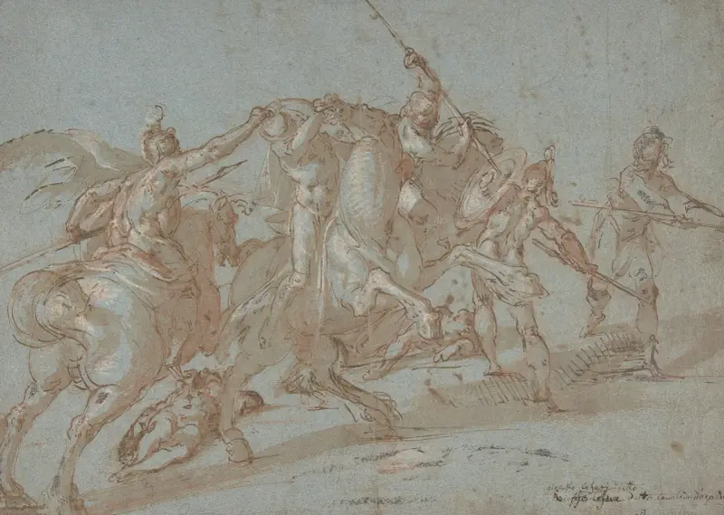 Classical Battle Scene av Bartholomaeus Spranger