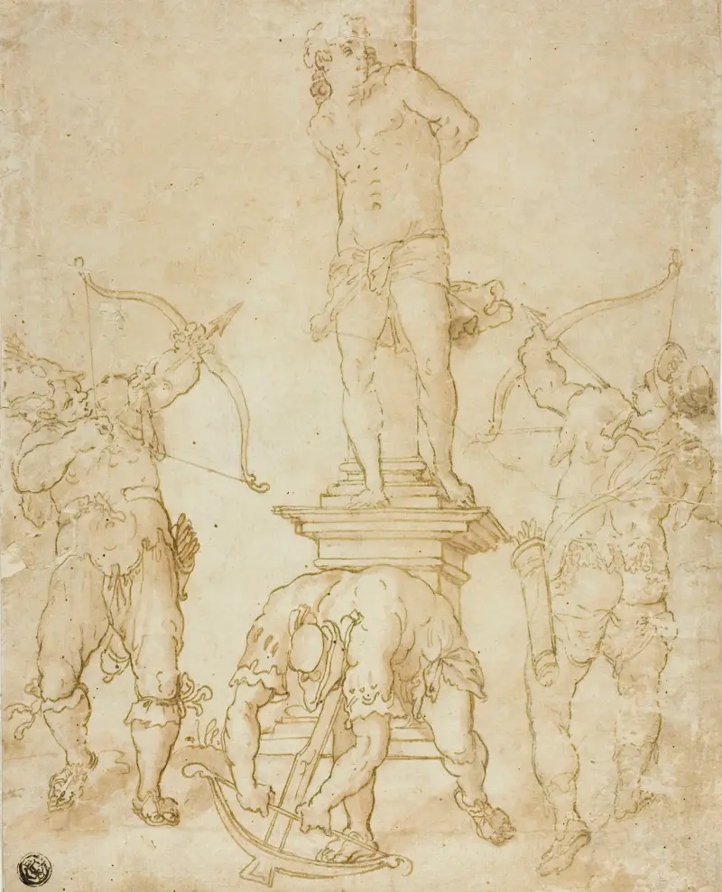 Sankt Sebastians martyrium av Bartholomaeus Spranger