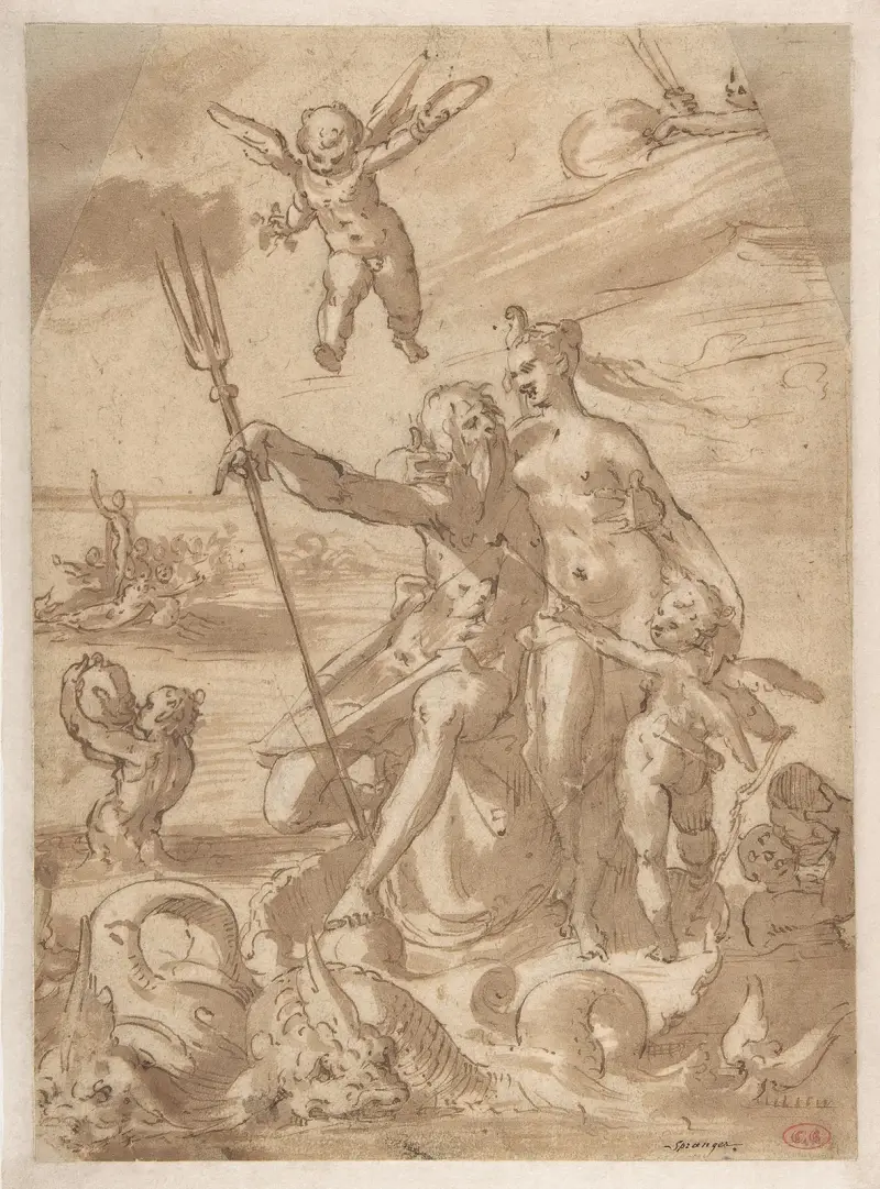 Neptune and Amphitrite av Bartholomaeus Spranger