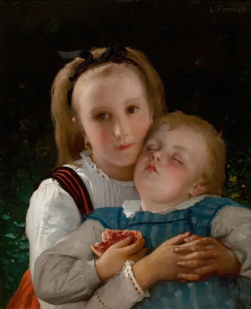 Brüderliche Liebe von Léon-Jean-Basile Perrault