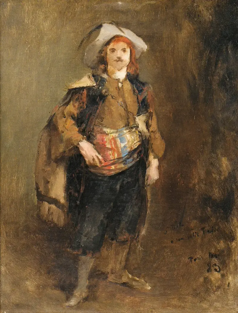 Emile als Cyrano verkleidet von Jules Bastien-Lepage