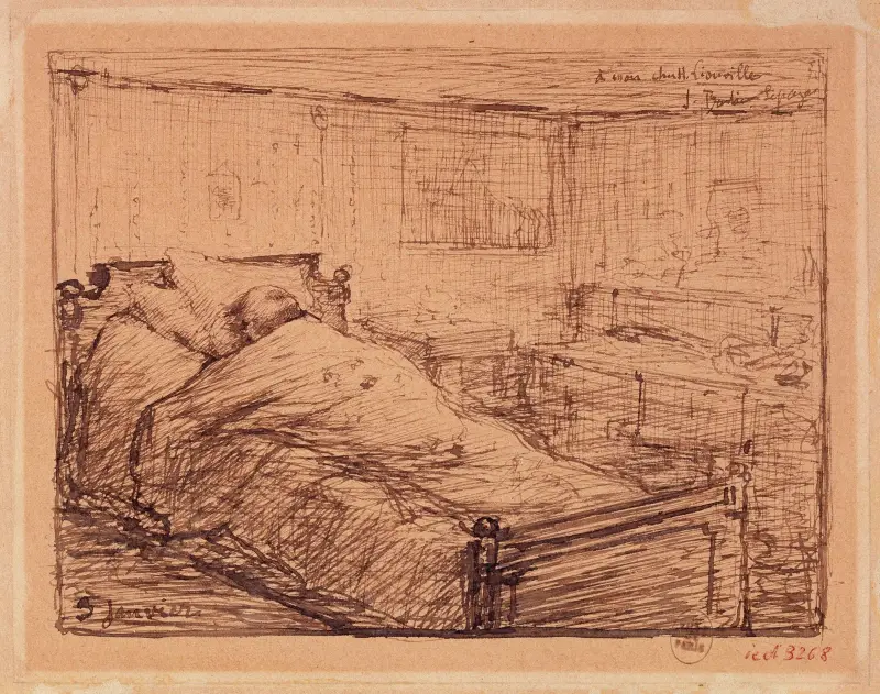 Gambetta på sin dödsbädd, 1882 av Jules Bastien-Lepage