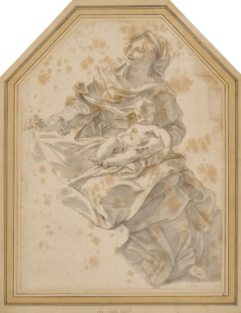 Studie zur Geburt Johannes des Täufers von Giovanni Battista Gaulli