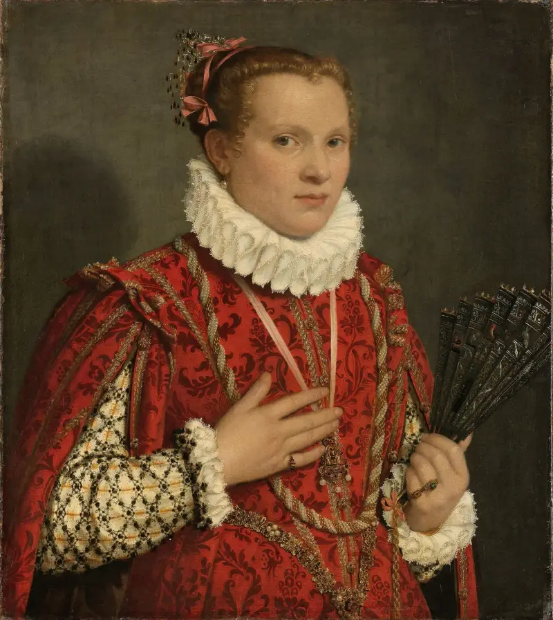 Porträtt av en ung kvinna av Giovanni Battista Moroni