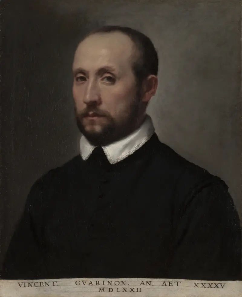 Porträtt av Vincenzo Guarignoni av Giovanni Battista Moroni