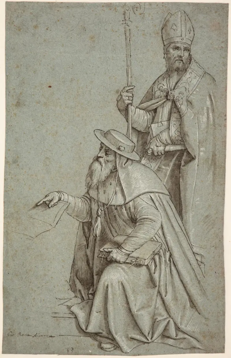 Sankt Hieronymus och Sankt Augustin av Giovanni Battista Moroni