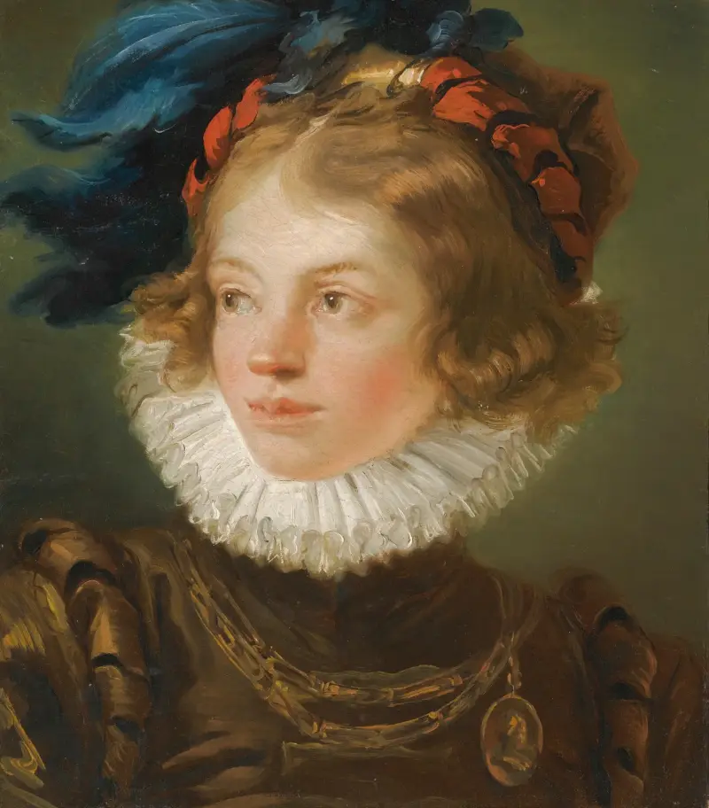 En ung pojke i pagedräkt av Giovanni Battista Tiepolo