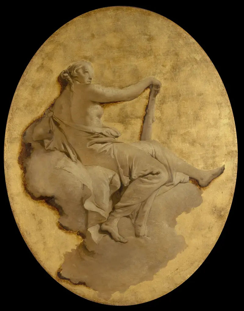 Allegorisk kvinnofigur med klubba av Giovanni Battista Tiepolo