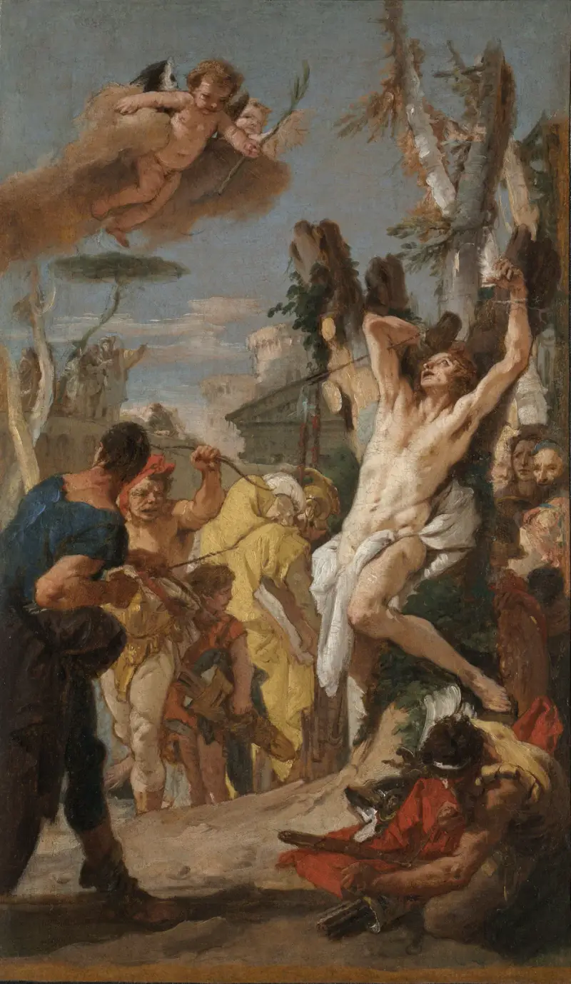 Studie till ’Sankt Sebastians martyrium’ (för augustinklostret i Diessen, Tyskland) av Giovanni Battista Tiepolo