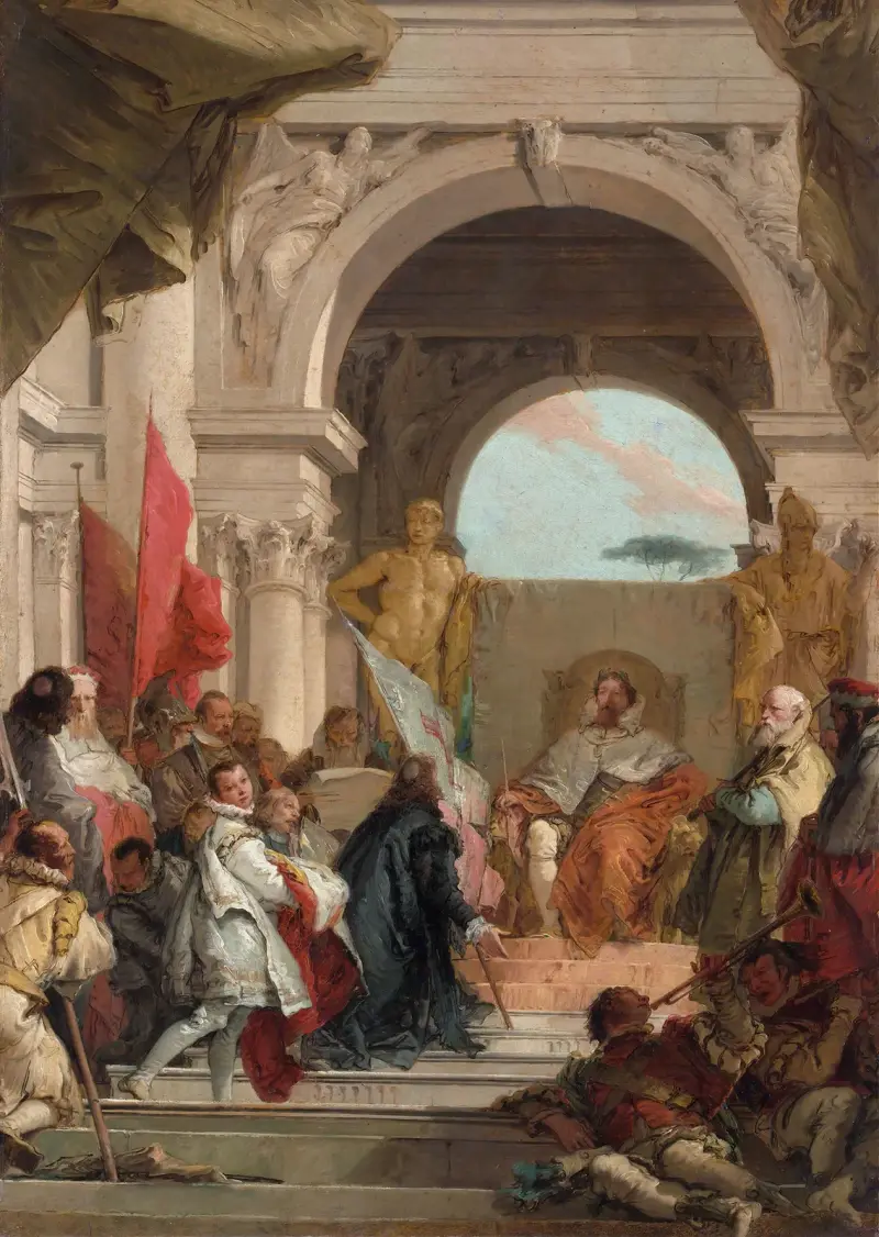 Biskop Harolds investitur som hertig av Franken av Giovanni Battista Tiepolo