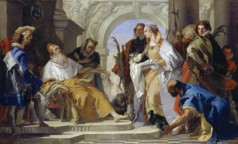 Skyddshelgonen för familjen Crotta av Giovanni Battista Tiepolo