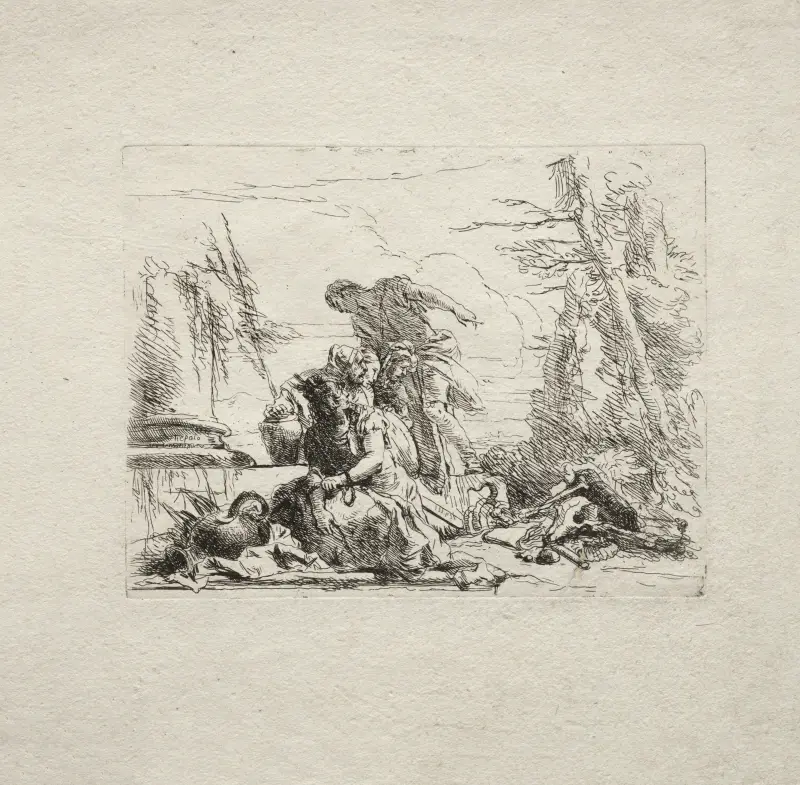Kvinnan i handbojor av Giovanni Battista Tiepolo
