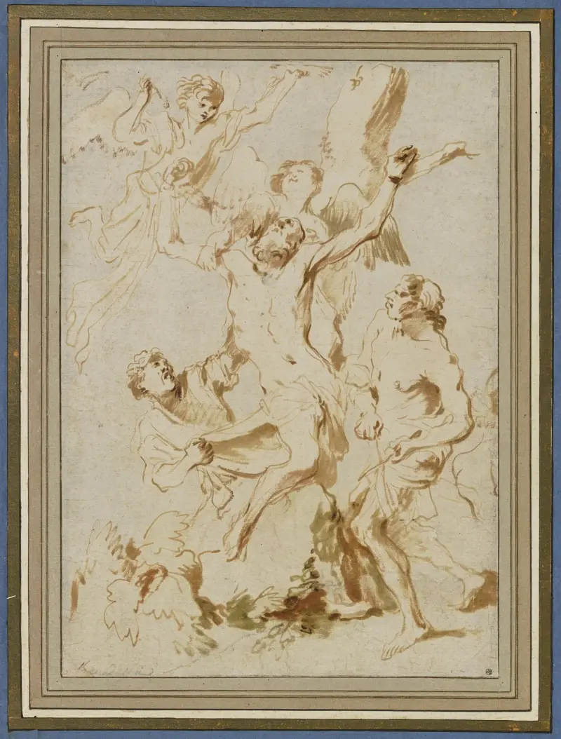 Den helige Bartolomaios martyrium av Giovanni Benedetto Castiglione