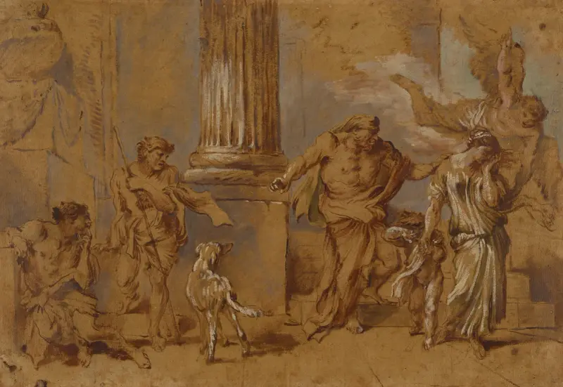 Hagars förvisning av Giovanni Benedetto Castiglione