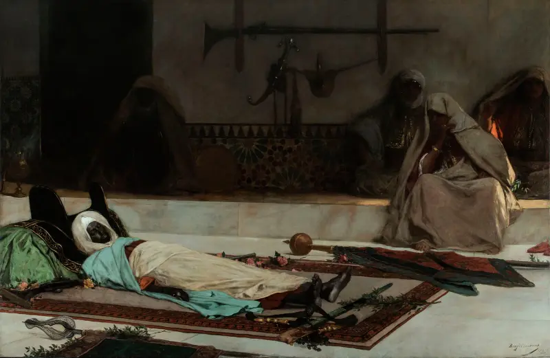 Le jour des funérailles – Scène du Maroc av Jean-Joseph-Benjamin Constant