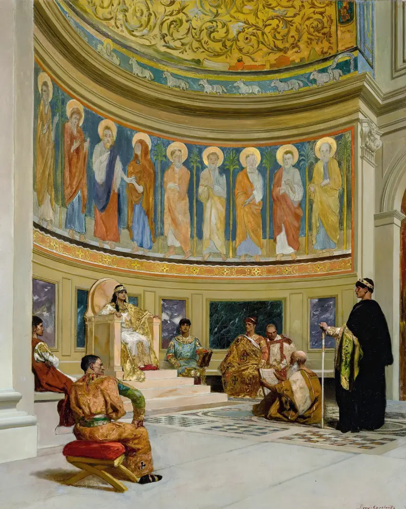 Der heilige Johannes Chrysostomus wird von Kaiserin Eudoxia verbannt von Jean-Joseph-Benjamin Constant