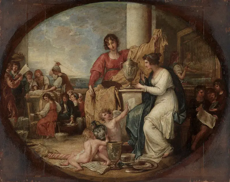British Manufactory; Eine Skizze von Benjamin West