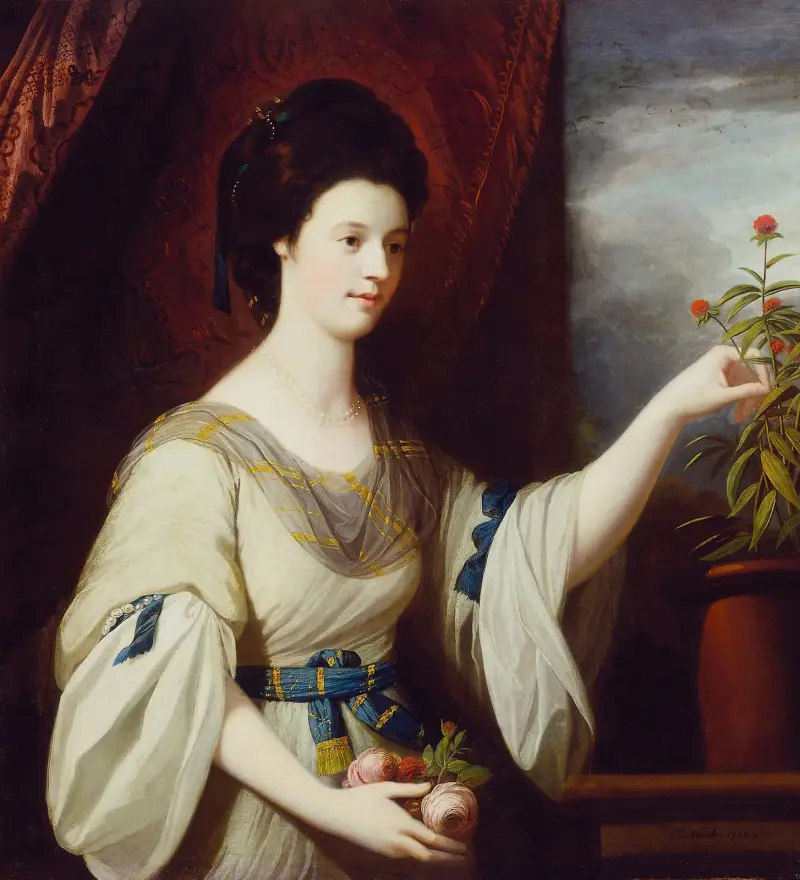 Porträtt av Diana Mary Barker av Benjamin West