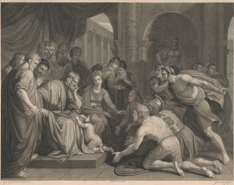 Pyrrhos jako dítě, Benjamin West