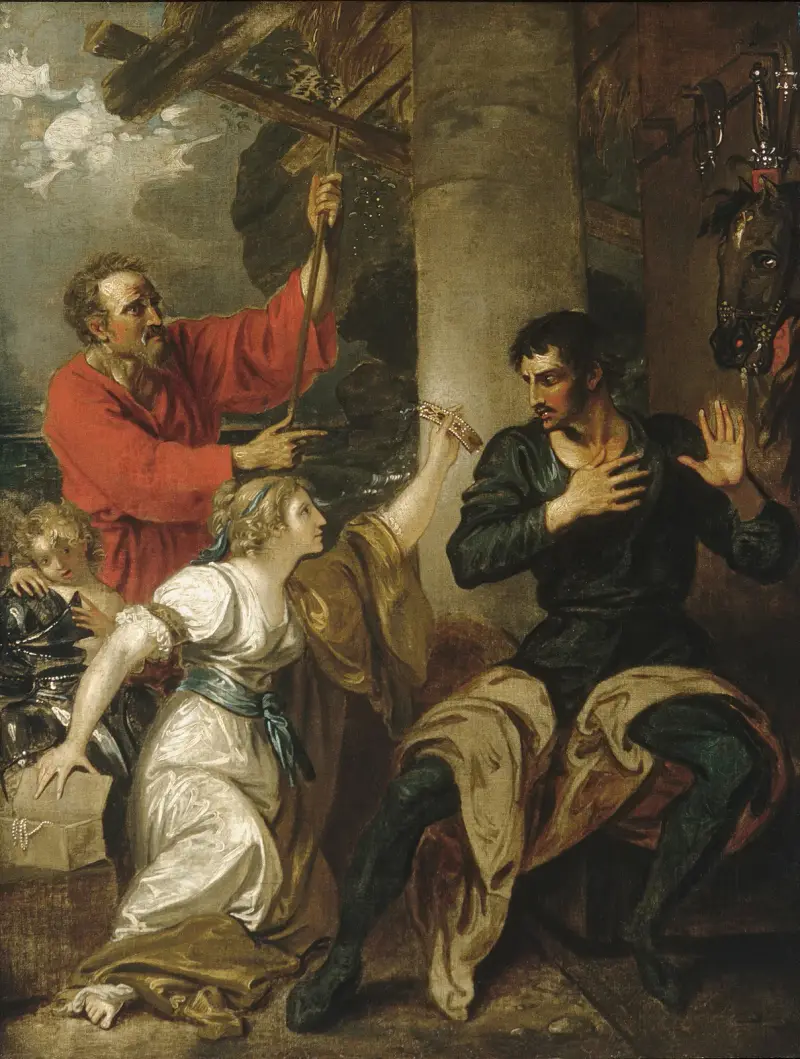 Dívka a Orlando, Benjamin West