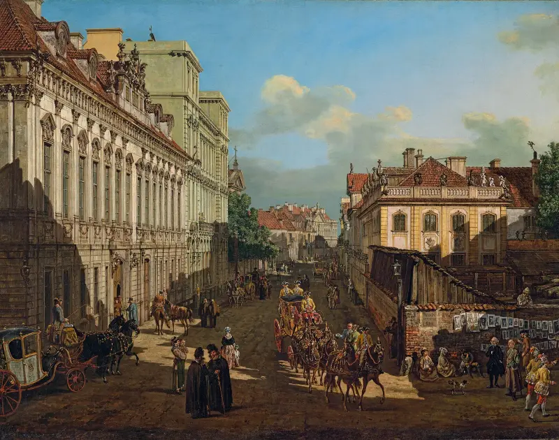 Miodowagatan i Warszawa av Bernardo Bellotto